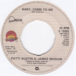 Patti Austin / James Ingram Baby, Come To Me Vinyl 7" USED