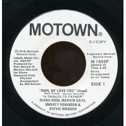 Diana Ross / Marvin Gaye / Smokey Robinson / Stevie Wonder Pops, We Love You (A Tribute To Father) USED VINYL 7INCH 45 RPM SINGLE PROMO