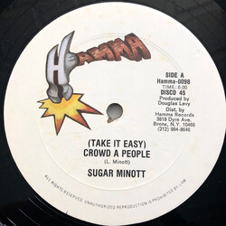 Sugar Minott / Jah Batta (Take It Easy) Crowd A People / Yu Think Mi Gone USED VINYL 12INCH 45 RPM