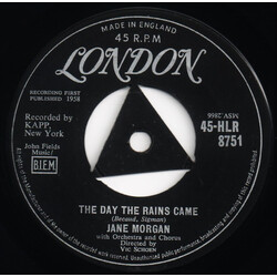 Jane Morgan The Day The Rains Came USED VINYL 7INCH 45 RPM SINGLE