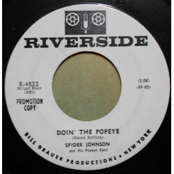 Spider Johnson And His Popeye Band Doin' The Popeye / The Gospel Truth USED VINYL 7INCH 45 RPM PROMO