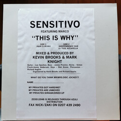 Sensitivo / Marco Losi This Is Why USED VINYL 12INCH PROMO