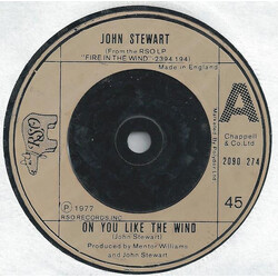 John Stewart (2) On You Like The Wind USED VINYL 7INCH 45 RPM