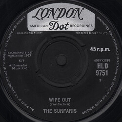 The Surfaris Wipe Out USED VINYL 7INCH 45 RPM SINGLE REPRESS