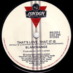 Blancmange That's Love That It Is USED VINYL 7INCH