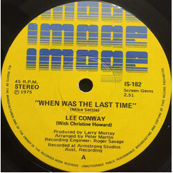 Lee Conway / Christine Howard When Was The Last Time USED VINYL 7INCH 45 RPM SINGLE