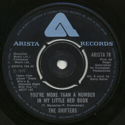 The Drifters You're More Than A Number In My Little Red Book USED VINYL 7INCH 45 RPM SINGLE