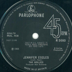 The Hollies Jennifer Eccles USED VINYL 7INCH 45 RPM SINGLE