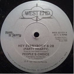People's Choice Hey Everybody (Party Hearty) USED VINYL 12INCH 33 S RPM SINGLE