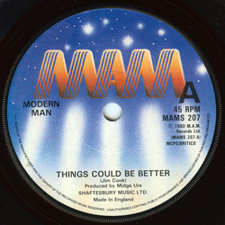 Modern Man (3) Things Could Be Better Vinyl 7" USED