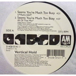 Vertical Hold Seems You're Much Too Busy Vinyl 12" USED