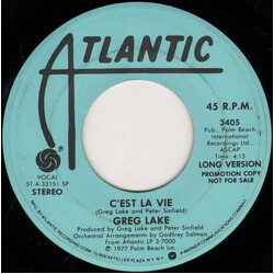 Greg Lake C'est La Vie USED VINYL 7INCH 45 RPM PROMO