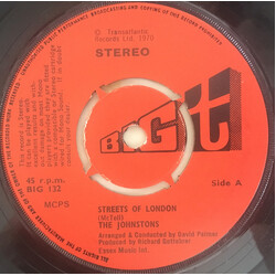 The Johnstons Streets Of London USED VINYL 7INCH SINGLE