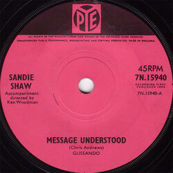 Sandie Shaw Message Understood USED VINYL 7INCH 45 RPM SINGLE REISSUE