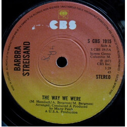 Barbra Streisand The Way We Were USED VINYL 7INCH 45 RPM SINGLE STEREO