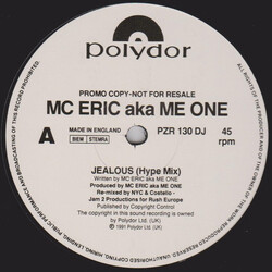 MC Eric Jealous (Hype Mix) USED VINYL 12INCH 45 RPM PROMO