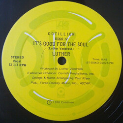 Luther It's Good For The Soul USED VINYL 12INCH 33 S RPM PROMO