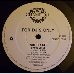MC Fixx It Let's Move USED VINYL 12INCH PROMO