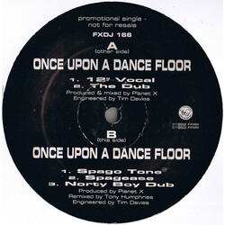 Planet X Once Upon A Dancefloor USED VINYL 12INCH 33 S RPM PROMO