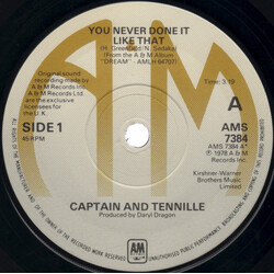 Captain And Tennille You Never Done It Like That USED VINYL 7INCH 45 RPM
