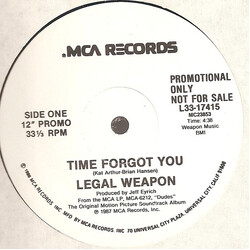 Legal Weapon Time Forgot You USED VINYL 12INCH SINGLE PROMO 33 S RPM