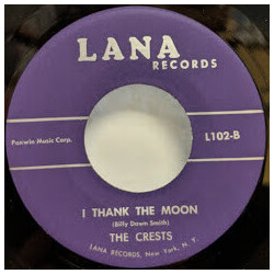 The Crests Trouble In Paradise / I Thank The Moon USED VINYL 7INCH 45 RPM SINGLE
