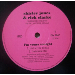Shirley Jones / Rick Clarke I'm Yours Tonight Vinyl 12" USED
