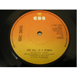 Mac Davis One Hell Of A Woman / A Poor Man's Gold USED VINYL 7INCH 45 RPM