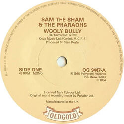 Sam The Sham & The Pharaohs / Lou Christie Wooly Bully / Lightnin' Strikes VINYL 7" USED