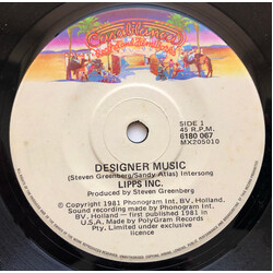 Lipps, Inc. Designer Music USED VINYL 7INCH 45 RPM SINGLE