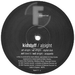 Kidstuff Alright USED VINYL 12INCH 33 S RPM