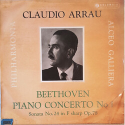 Ludwig van Beethoven / Claudio Arrau / Philharmonia Orchestra / Alceo Galliera Piano Concerto No. 1 / Sonata No. 24 In F Sharp Op. 78 Vinyl LP USED