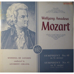 Wolfgang Amadeus Mozart / The Sinfonia Of London / Anthony Collins (2) Symphony No. 40 In G Minor / Symphony No. 41 In C Major (The Jupiter) Vinyl LP 