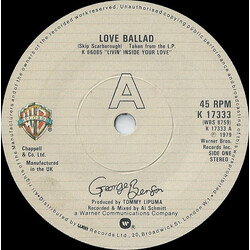 George Benson Love Ballad / You're Never Too Far From Me USED VINYL 7INCH 45 RPM SINGLE