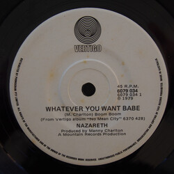 Nazareth (2) Whatever You Want Babe USED VINYL 7INCH 45 RPM SINGLE