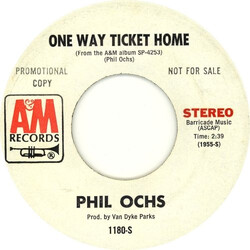 Phil Ochs One Way Ticket Home / My Kingdom For A Car USED VINYL 7INCH SINGLE 45 RPM PROMO