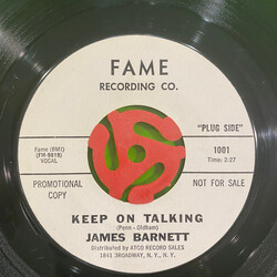 James Barnett (2) Keep On Talking / Take A Good Look USED VINYL 7INCH 45 RPM PROMO STYRENE