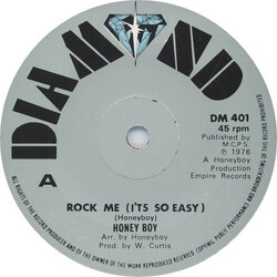 Honey Boy Rock Me (It's So Easy) / Rock Me (Part 2) USED VINYL 7INCH 45 RPM