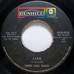 Three Dog Night Liar USED VINYL 7INCH 45 RPM SINGLE