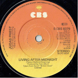 Judas Priest Living After Midnight Vinyl 7" USED