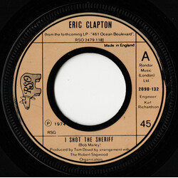 Eric Clapton I Shot The Sheriff USED VINYL 7INCH 45 RPM