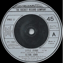 Elton John Little Jeanie USED VINYL 7INCH 45 RPM SINGLE