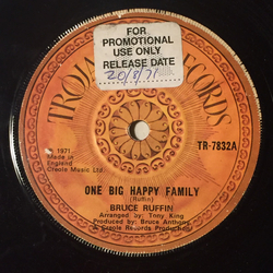 Bruce Ruffin One Big Happy Family / Heaven Child Vinyl 7" USED