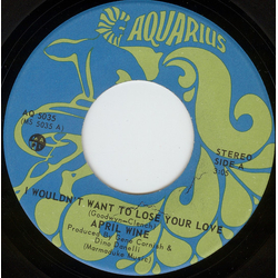 April Wine I Wouldn't Want To Lose Your Love Vinyl 7" USED