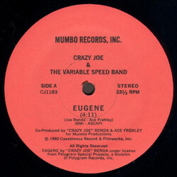 Joe Renda / The Variable Speed Band Eugene USED VINYL 12INCH 33 S RPM