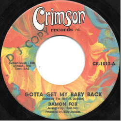 Damon Fox (2) Gotta Get My Baby Back / Black Widow Spider USED VINYL 7INCH 45 RPM