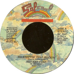 Instant Funk No Stoppin' That Rockin' USED VINYL 7INCH 45 RPM SINGLE STYRENE STEREO