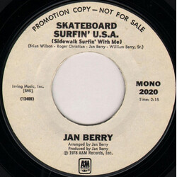 Jan Berry Skateboard Surfin' U.S.A. (Sidewalk Surfin' With Me) USED VINYL 7INCH 45 RPM PROMO
