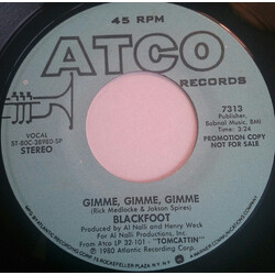 Blackfoot (3) Gimme, Gimme, Gimme USED VINYL 7INCH 45 RPM PROMO STEREO MONO