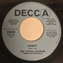 The Forum Quorum Misery USED VINYL 7INCH 45 RPM SINGLE PROMO